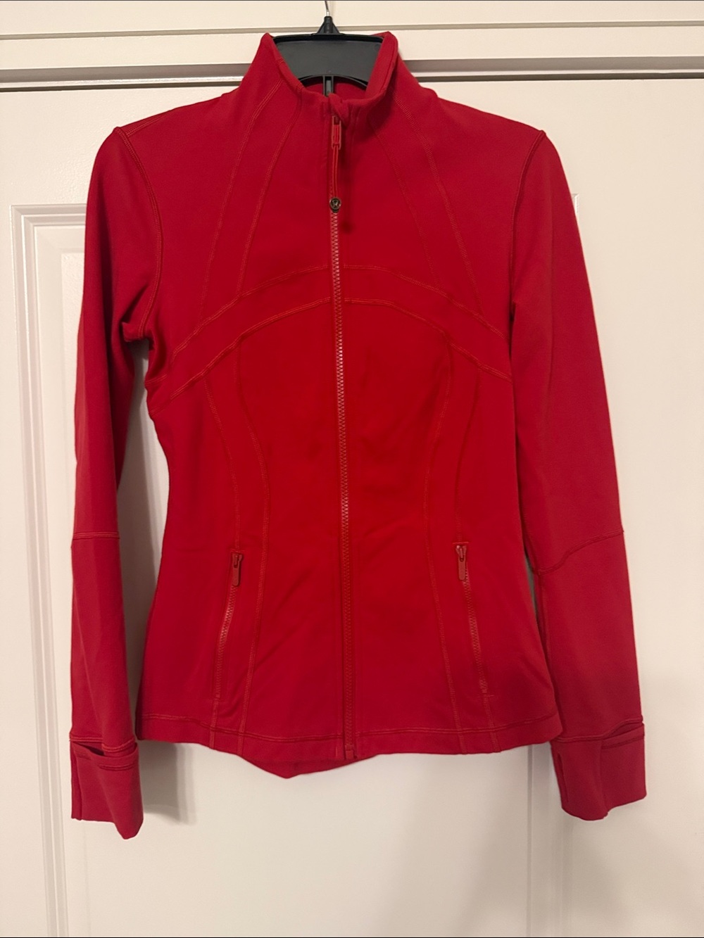 lululemon athletica Red Zip-Up Utility Jacket